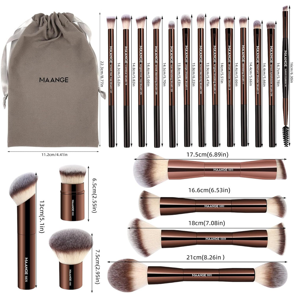 MAANGE double-ended eyebrow brush for precise grooming