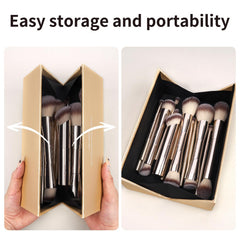 MAANGE double-ended kabuki brush for versatile makeup blending.