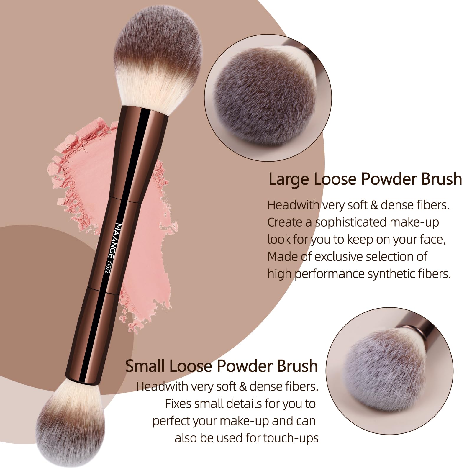 MAANGE eye brush set with precise tips for detailed eye makeup.