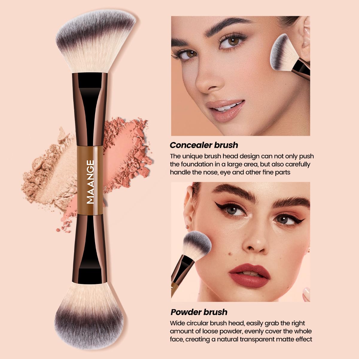 MAANGE eyebrow detail brush for precise shaping and definition.