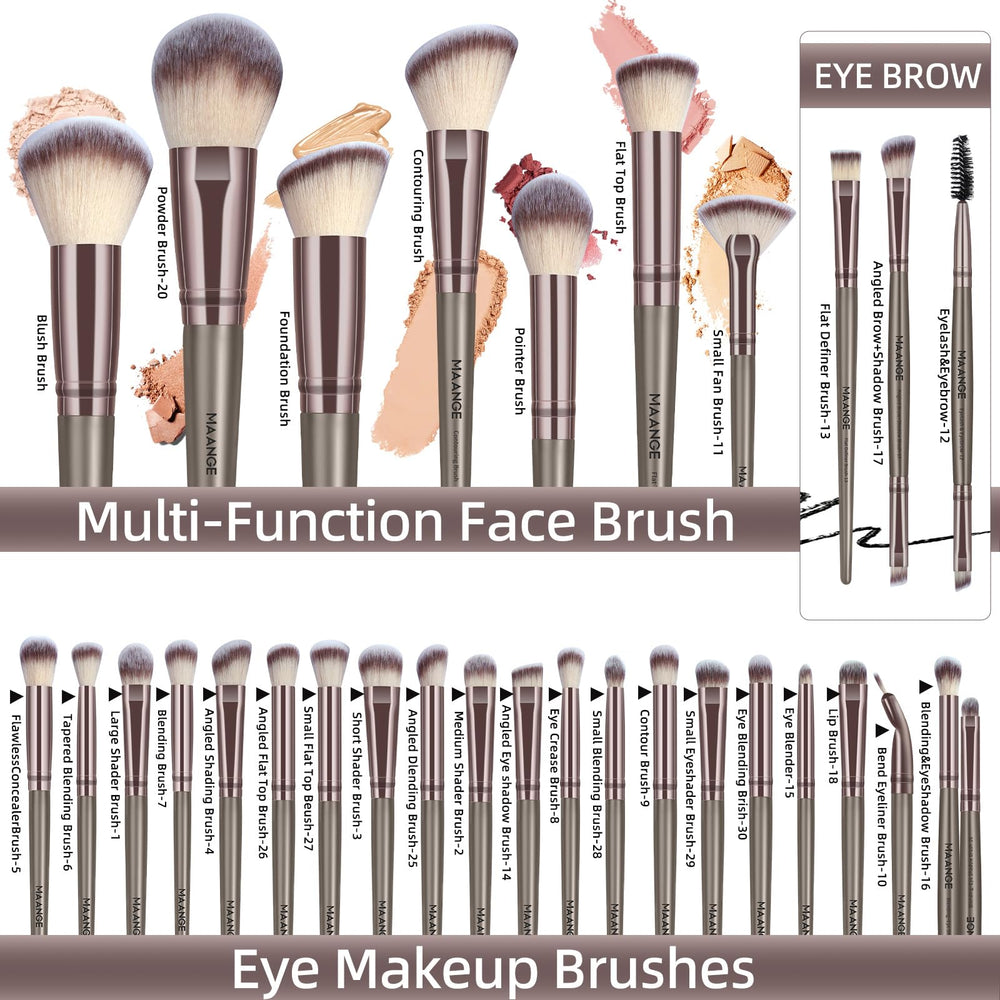 MAANGE eyeshadow brushes designed for precise blending and vibrant color