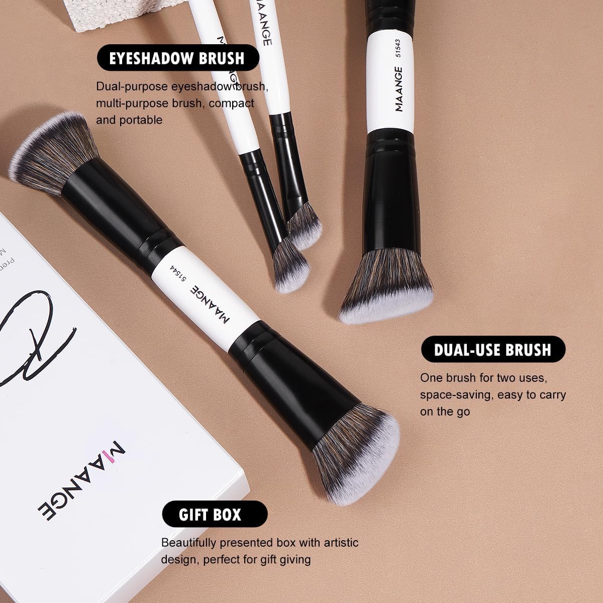 MAANGE foundation concealer brush head delivers precise coverage