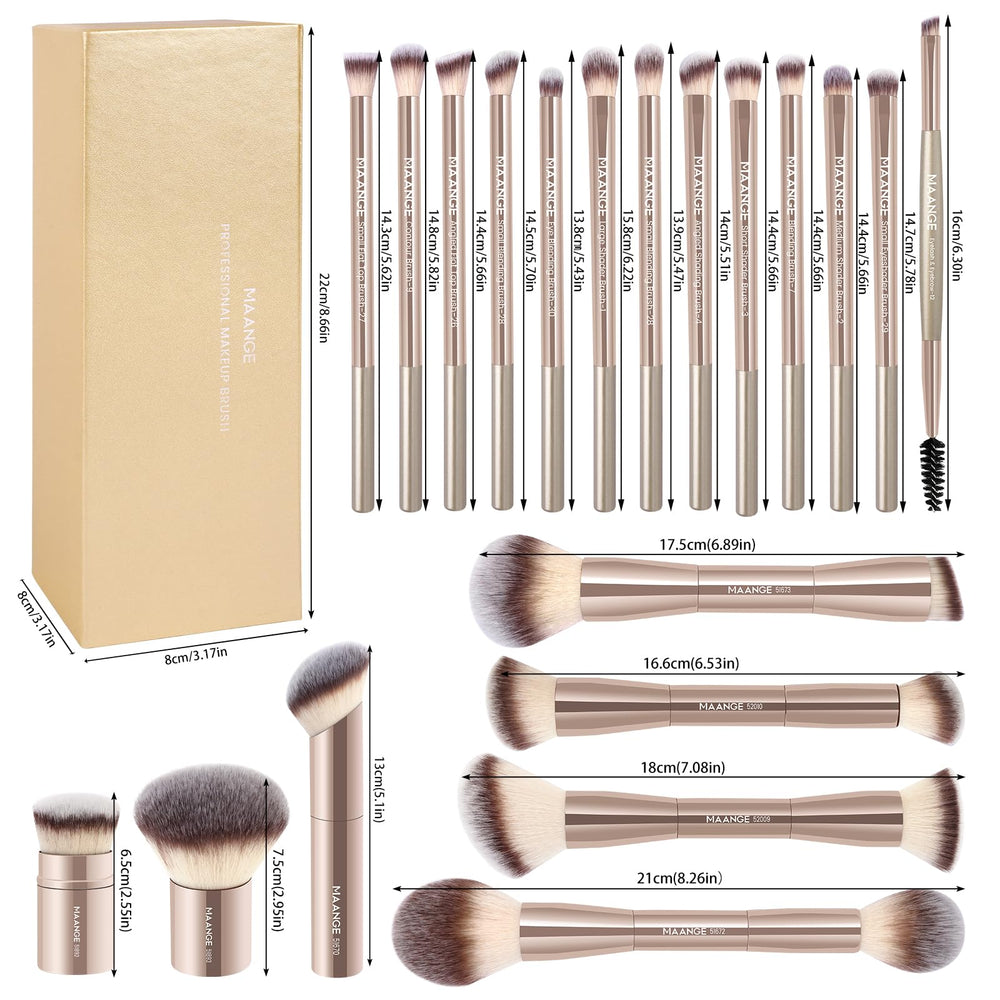 MAANGE gift box with champagne finish adds premium presentation.