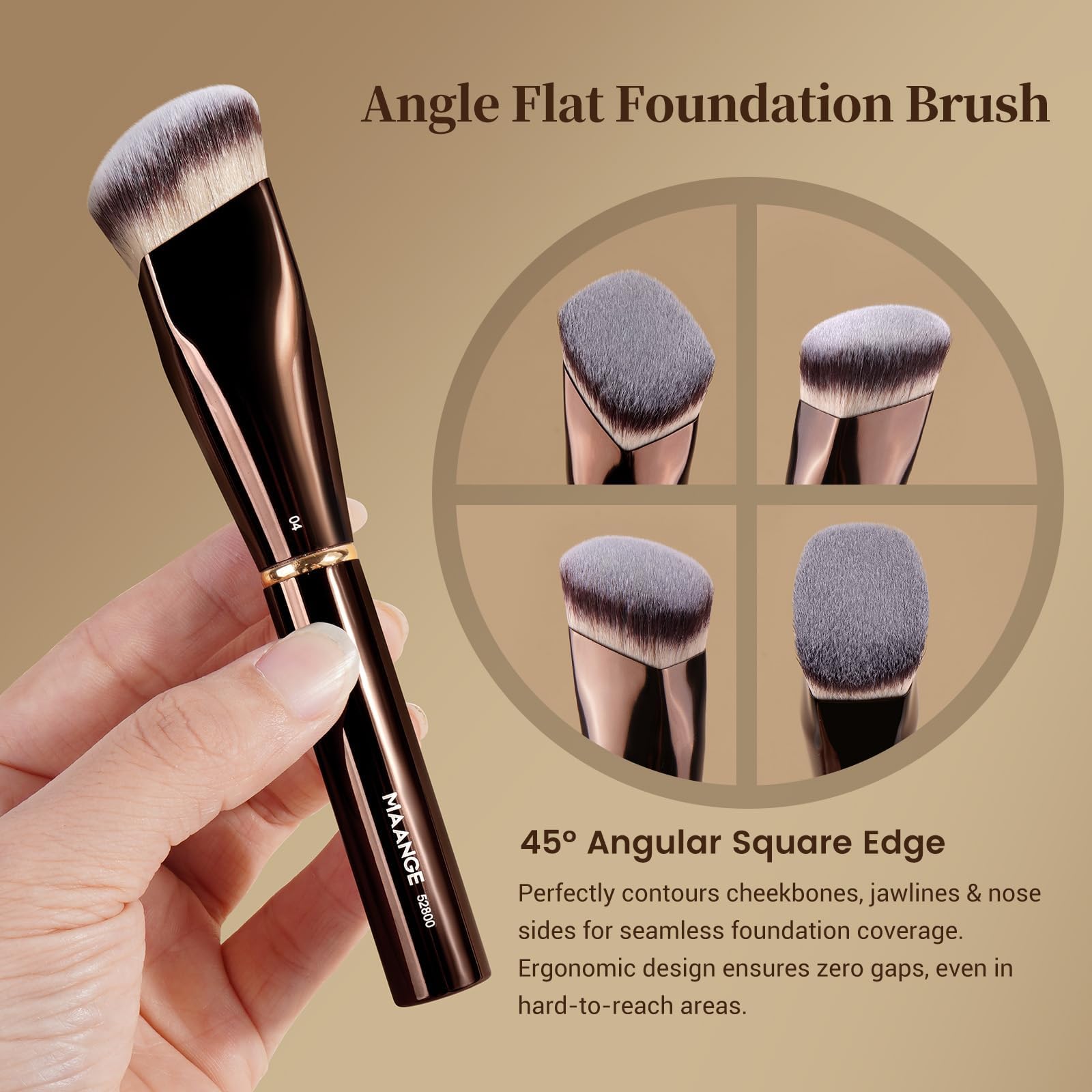 MAANGE gold-accent ferrules add a touch of elegance.