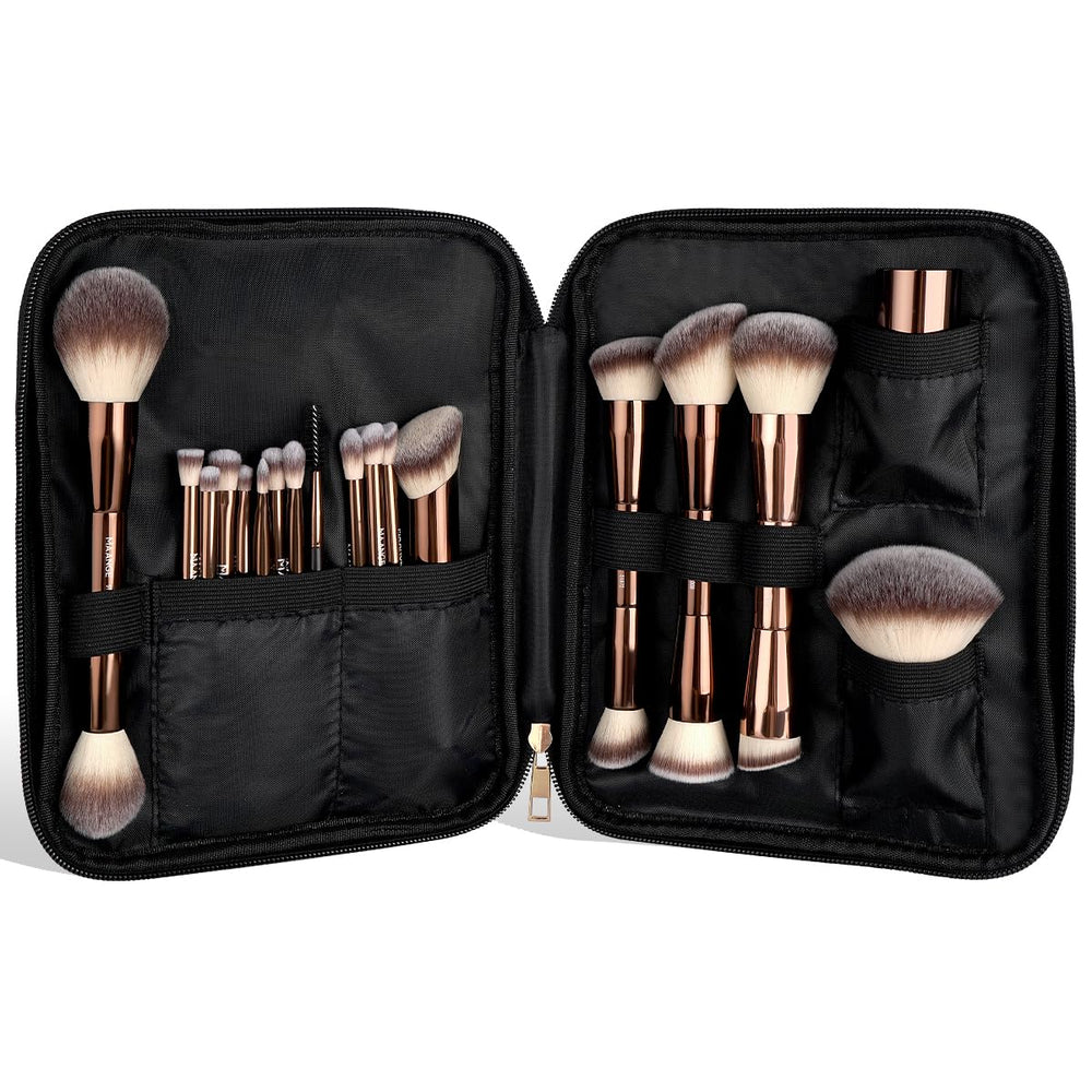 MAANGE high-density bristles offer control for powder or liquid textures.