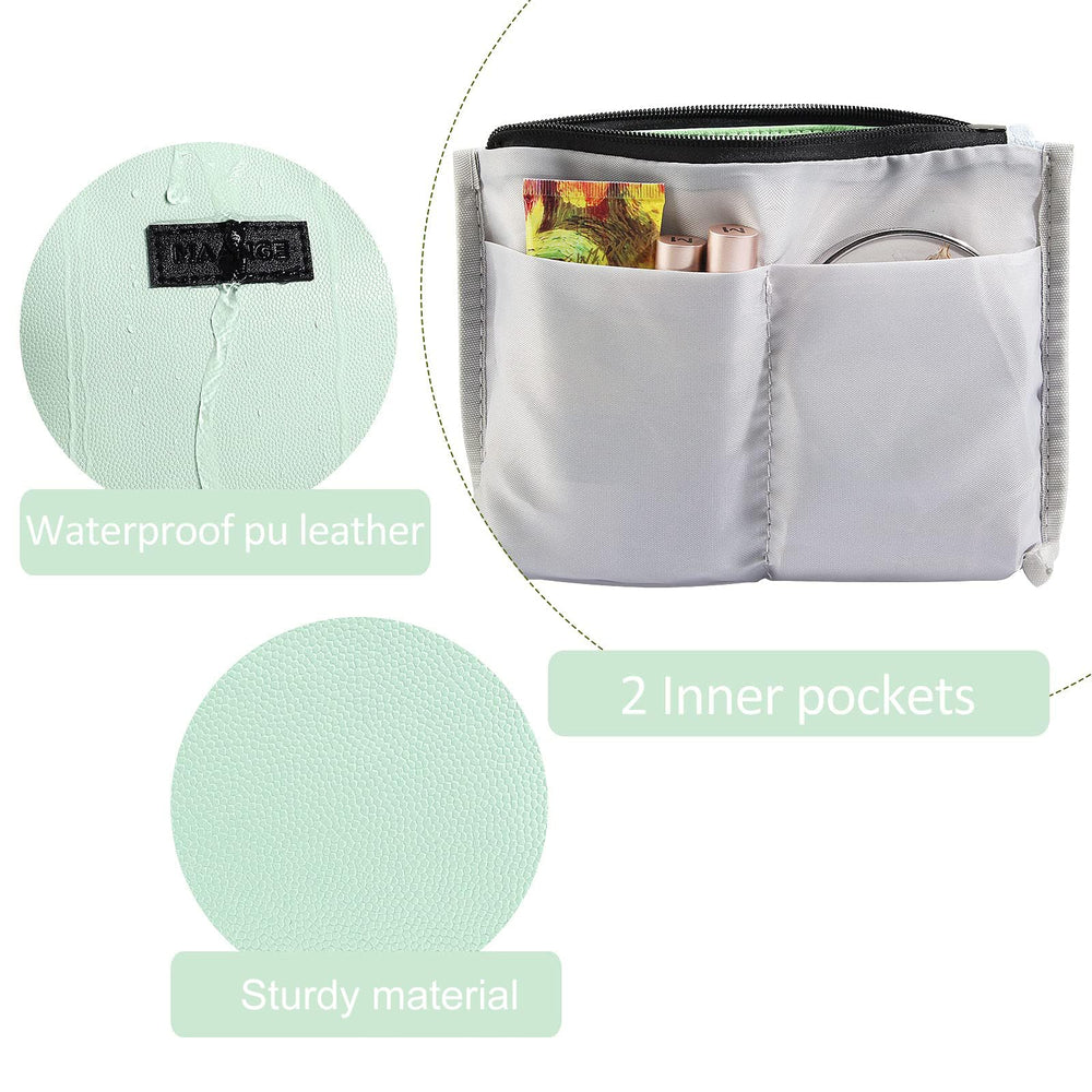 MAANGE travel-friendly makeup bag keeps essentials organized while traveling