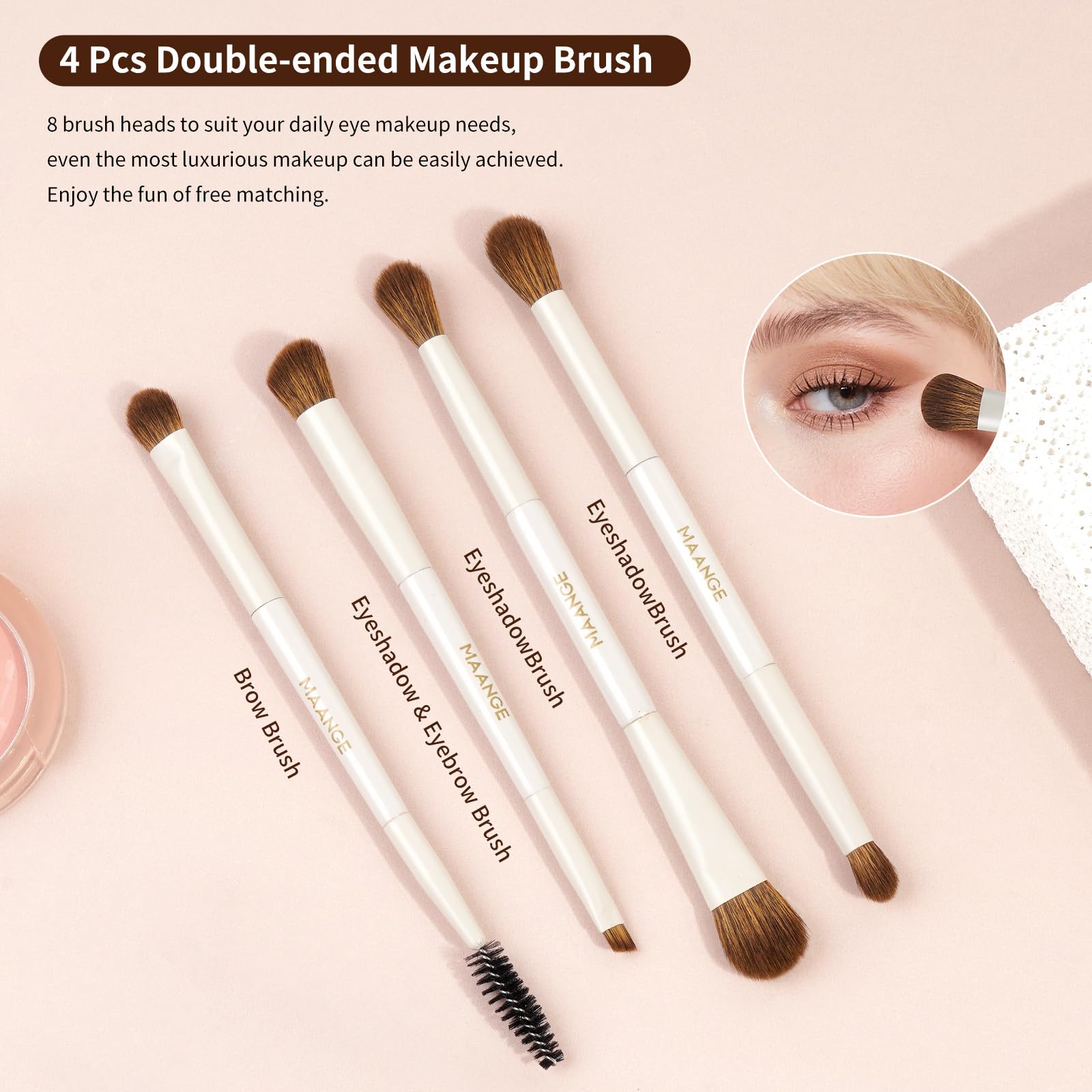 MAANGE concealer brush from the set for precise spot concealing.