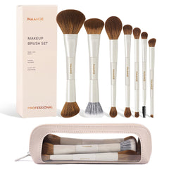 MAANGE makeup brush set, double-ended foundation brush for versatile coverage.