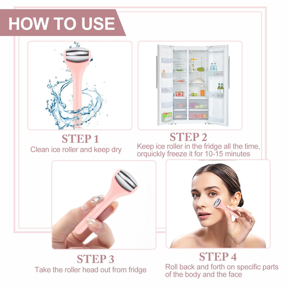 MAANGE pink eye roller used on temples to refresh the mind