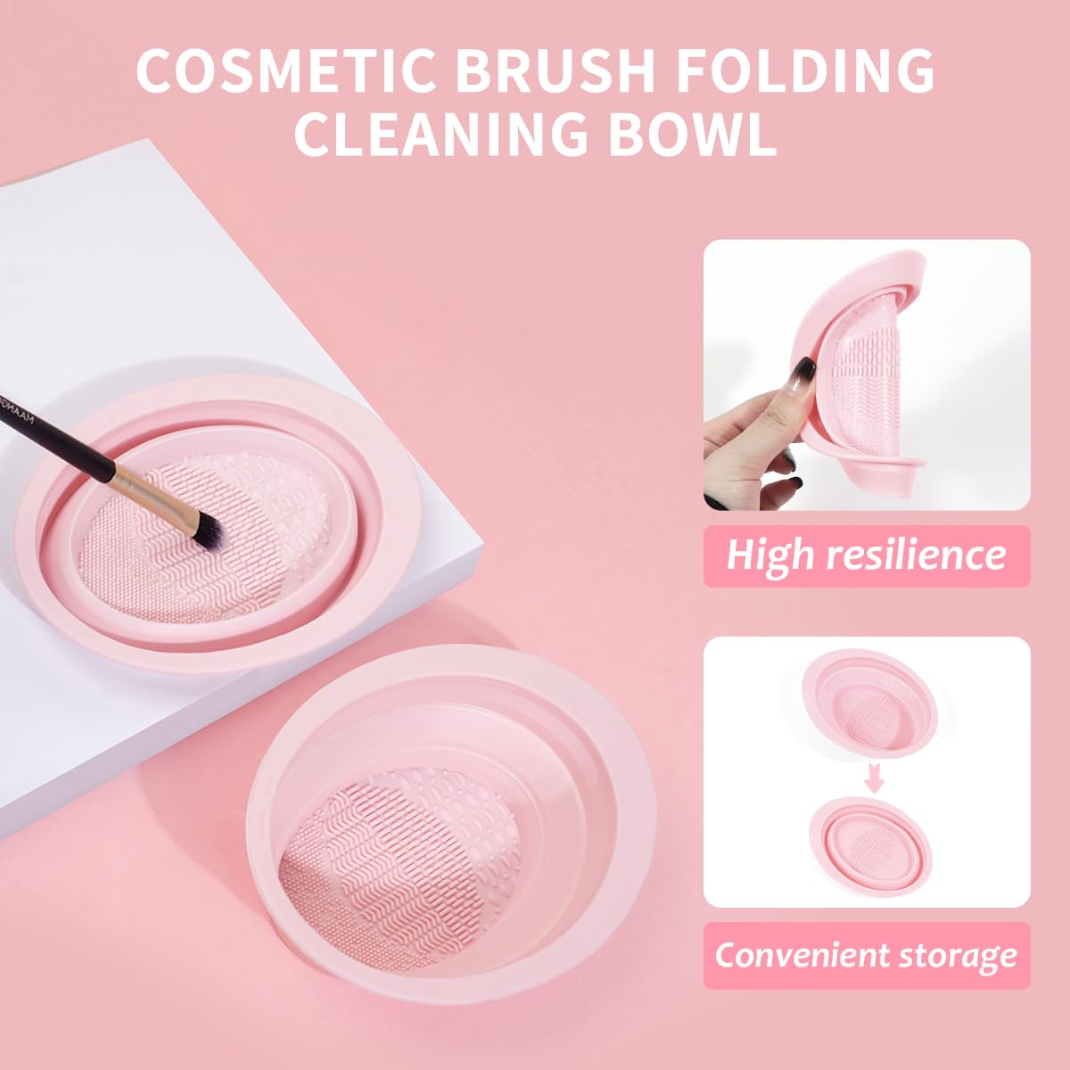 MAANGE professional brush collection ready for foundation, powder, and eye makeup