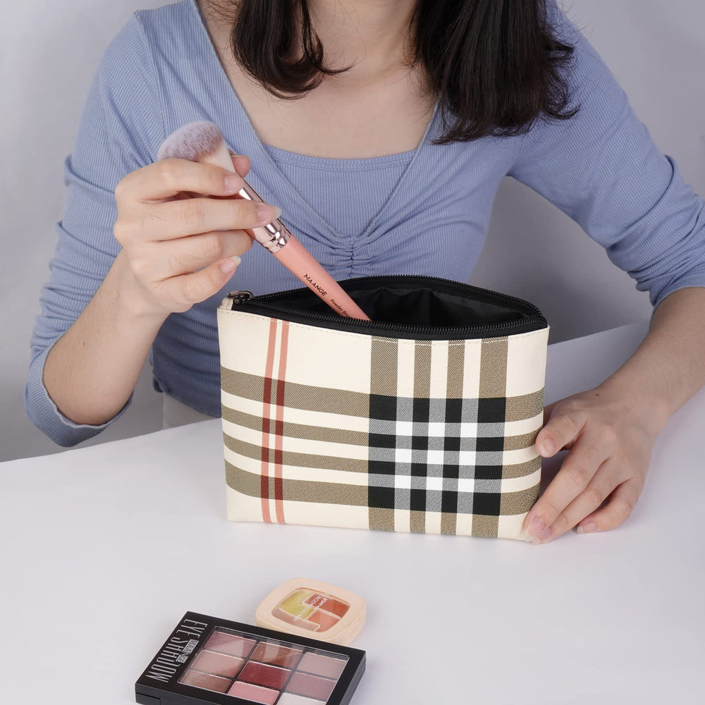MAANGE khaki bag fits easily in most purses for daily use