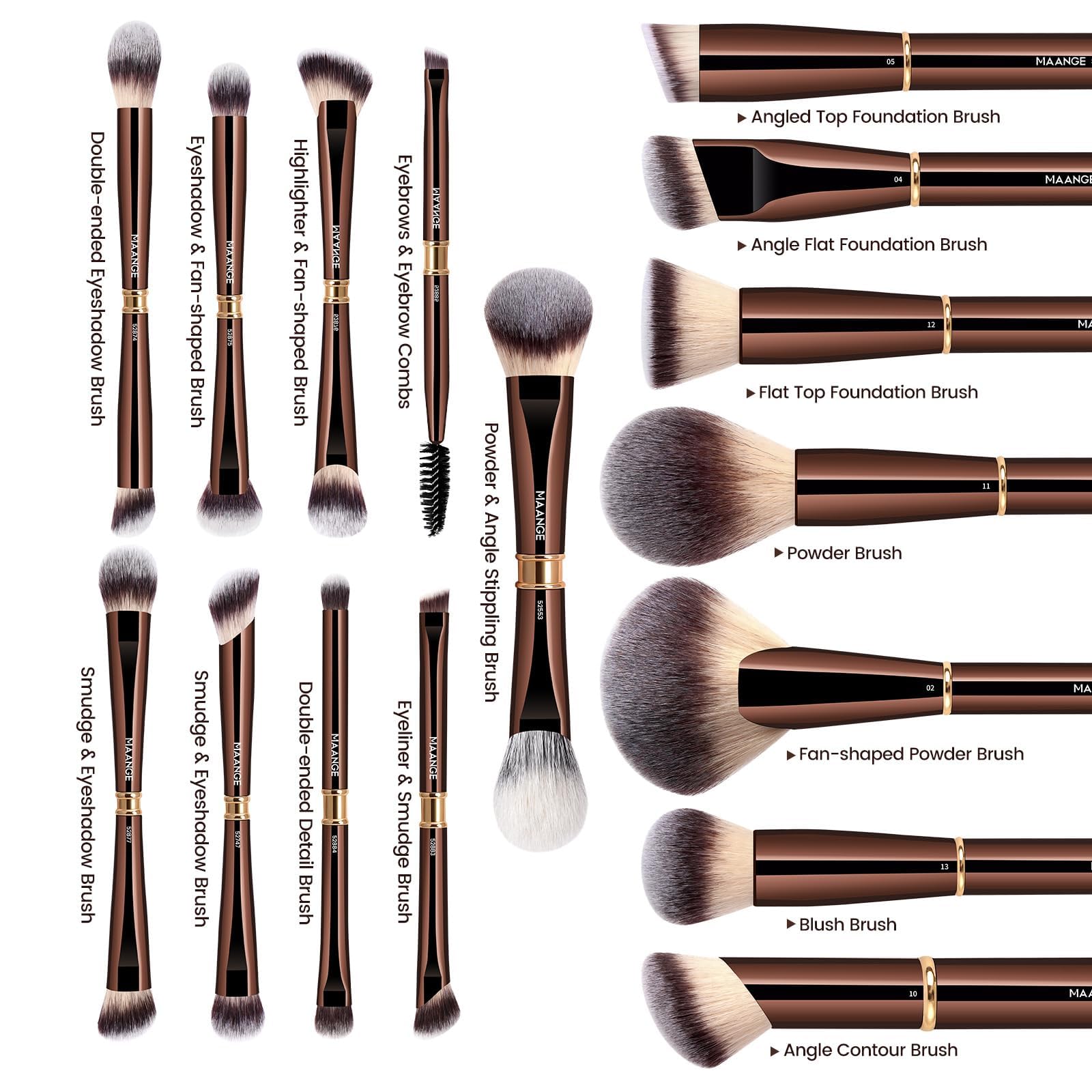 MAANGE travel drawstring pouch keeps brushes organized on the go.