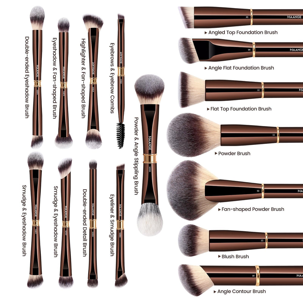 MAANGE travel drawstring pouch keeps brushes organized on the go.
