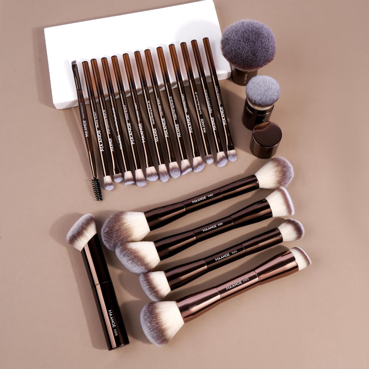 MAANGE travel-friendly makeup tools case for on-the-go looks and quick touchups.