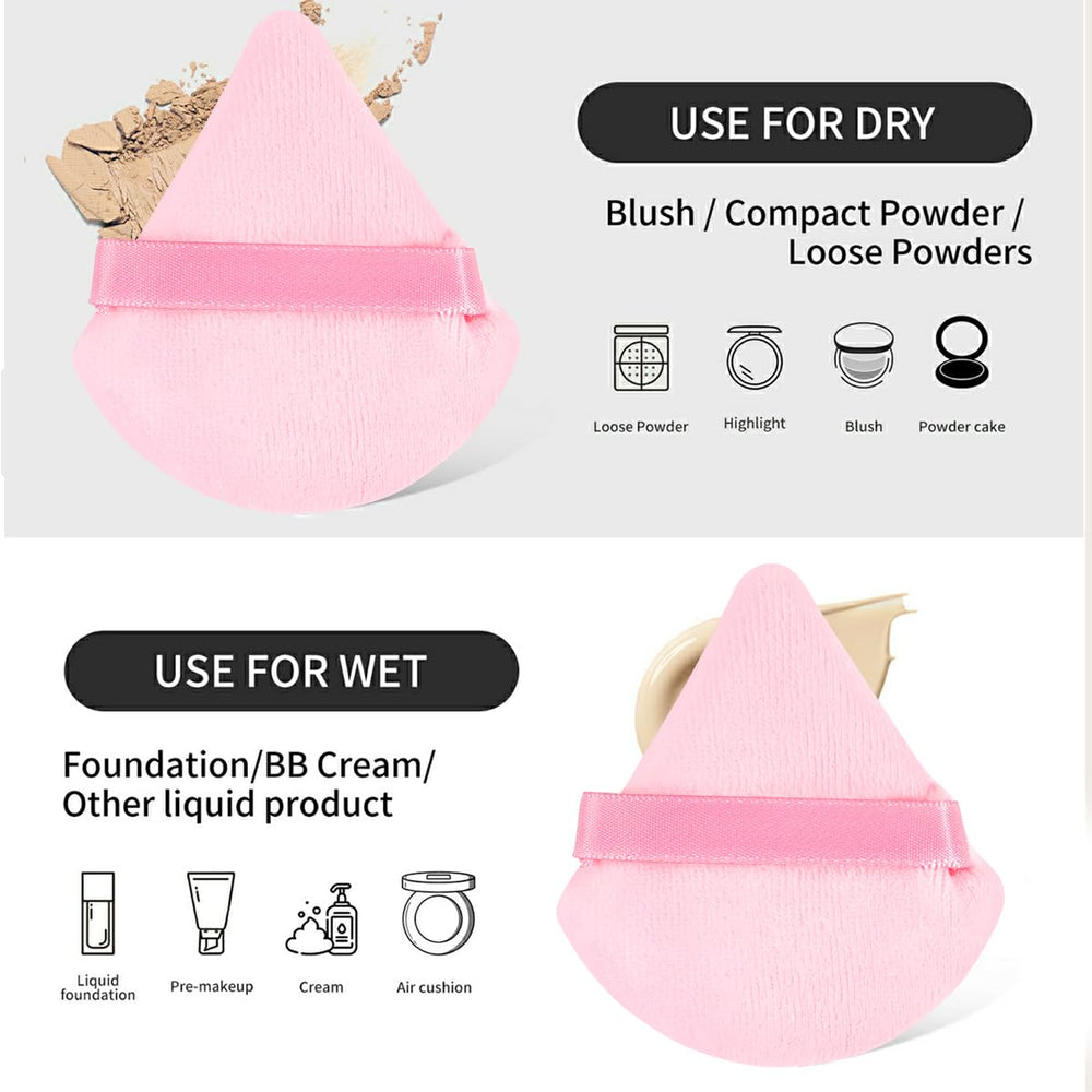 MAANGE triangle powder puffs designed for even powder application