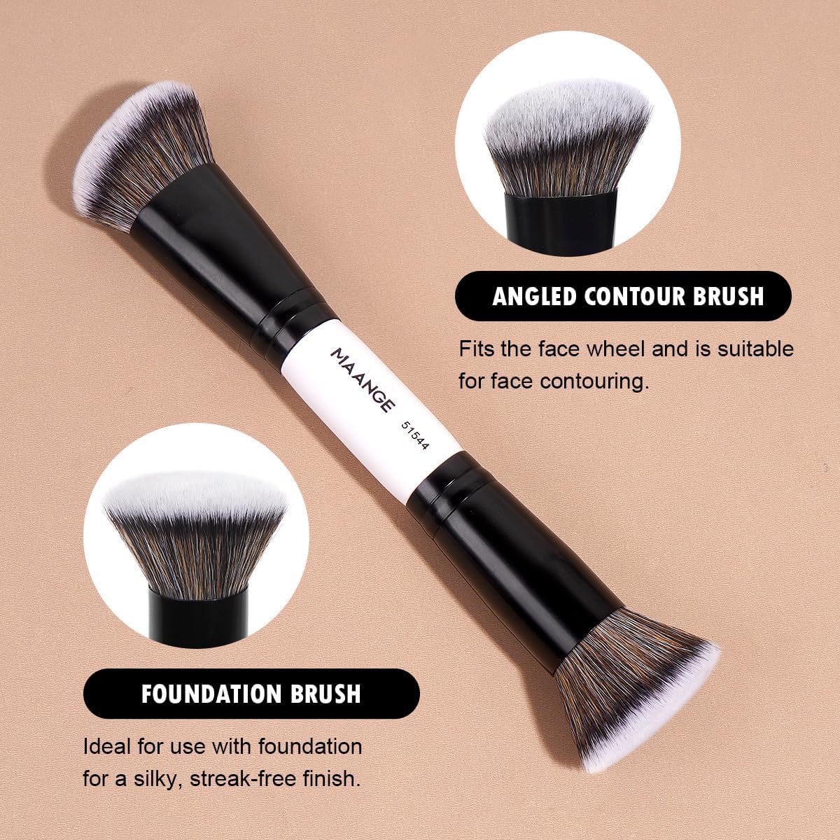 MAANGE ultra-soft synthetic bristles for smooth application