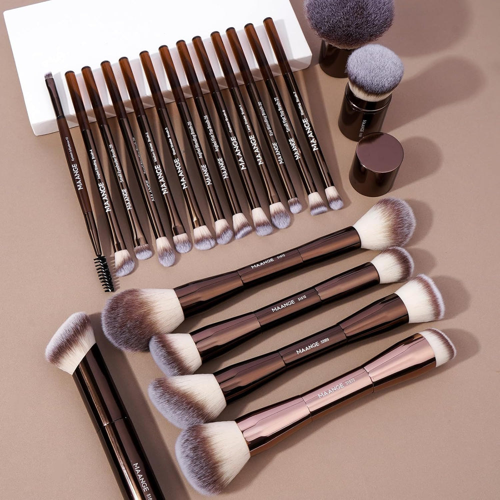 MAANGE velvet bag included for neat brush storage on the go