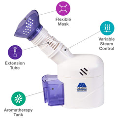 MABIS Steamer extension tube for easy breathing route during sessions.