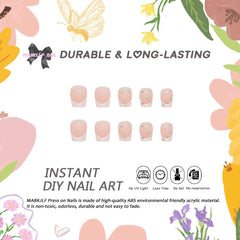 MABKJLF full-cover nails with rhinestones for a sparkling event look.