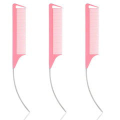 Mabor 3pc rat tail combs with curve-parting for precise sectioning.