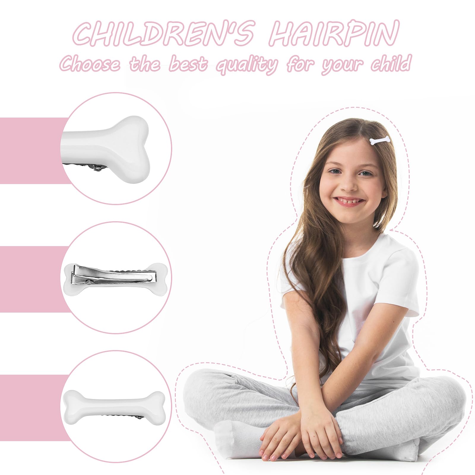 Mabor horquilla hueso blanco ofrece sujeción estable para todo tipo de cabello.