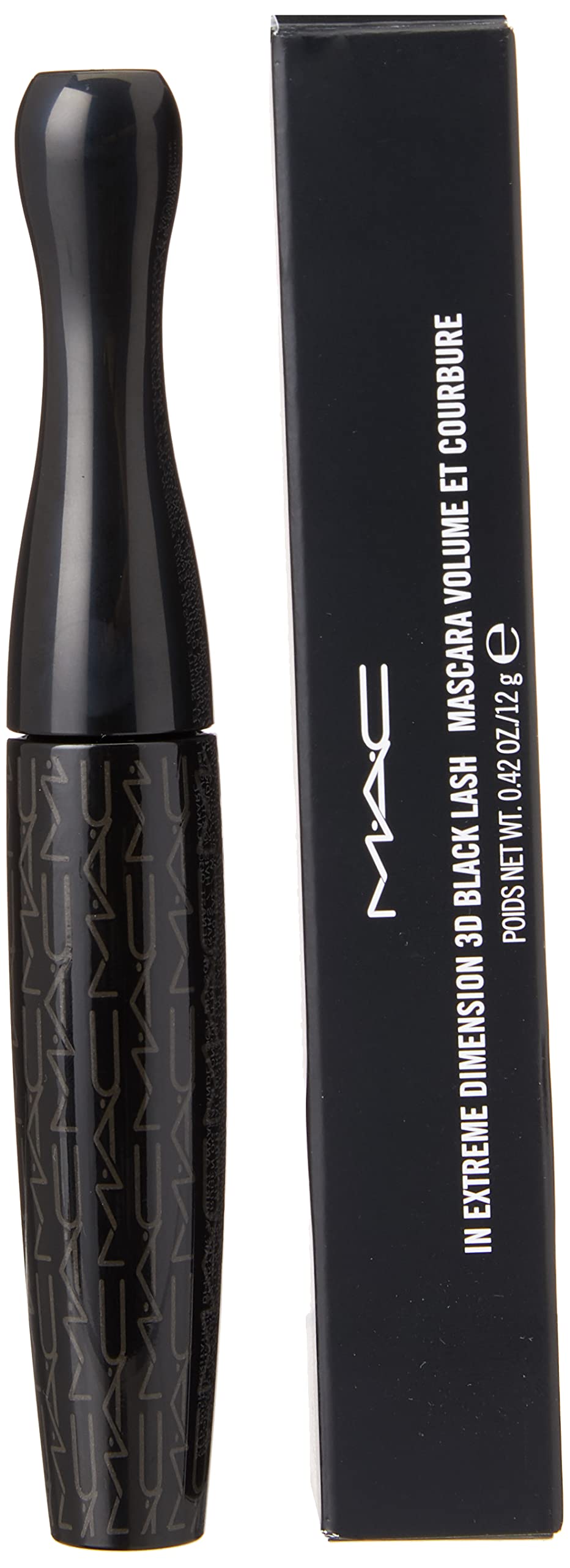 MAC Extreme Dimension 3D Lash wand application demonstrates root-to-tip lift