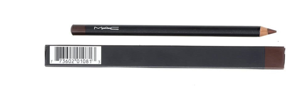 MAC Eye Kohl Teddy swatch on skin highlights rich brown color.