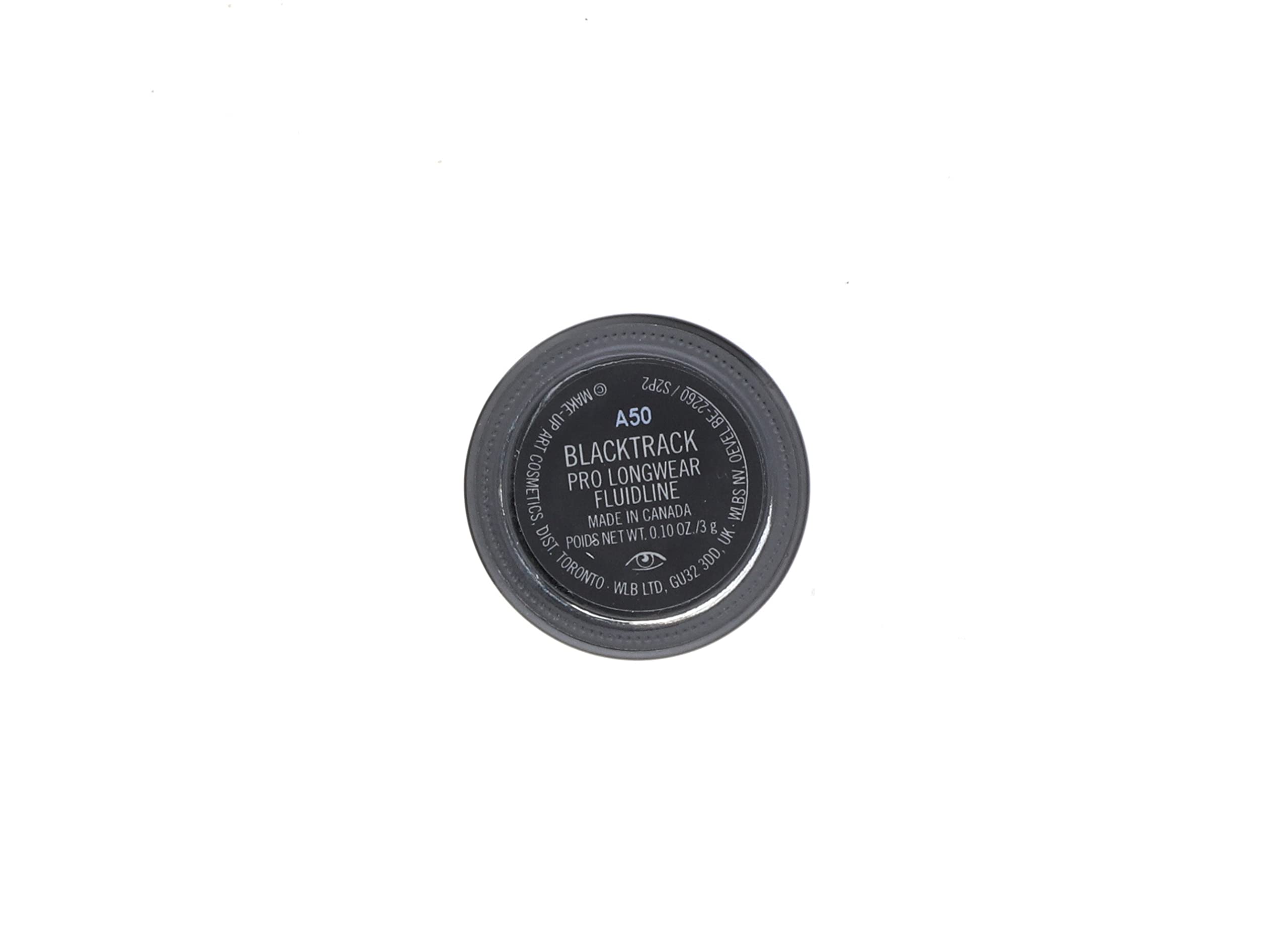 MAC Fluidline Blacktrack on eyelid demonstrates smooth, even glide for clean lines.