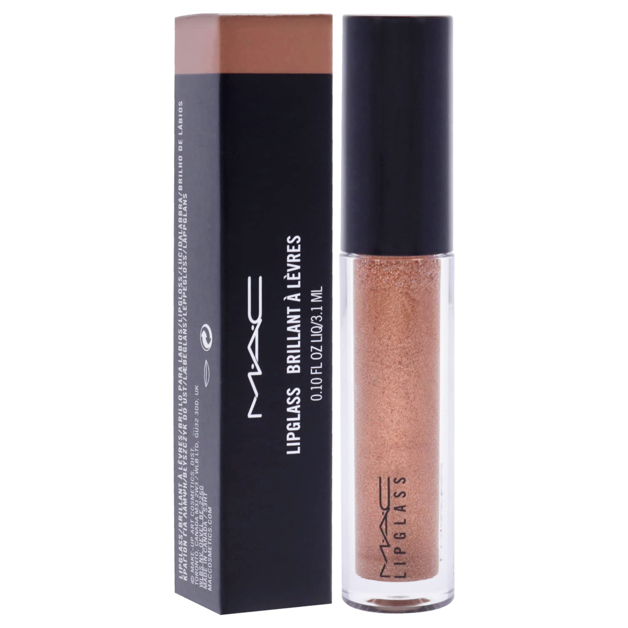 MAC Lipglass Oh Baby doe-foot application for precise gloss and conditioning.