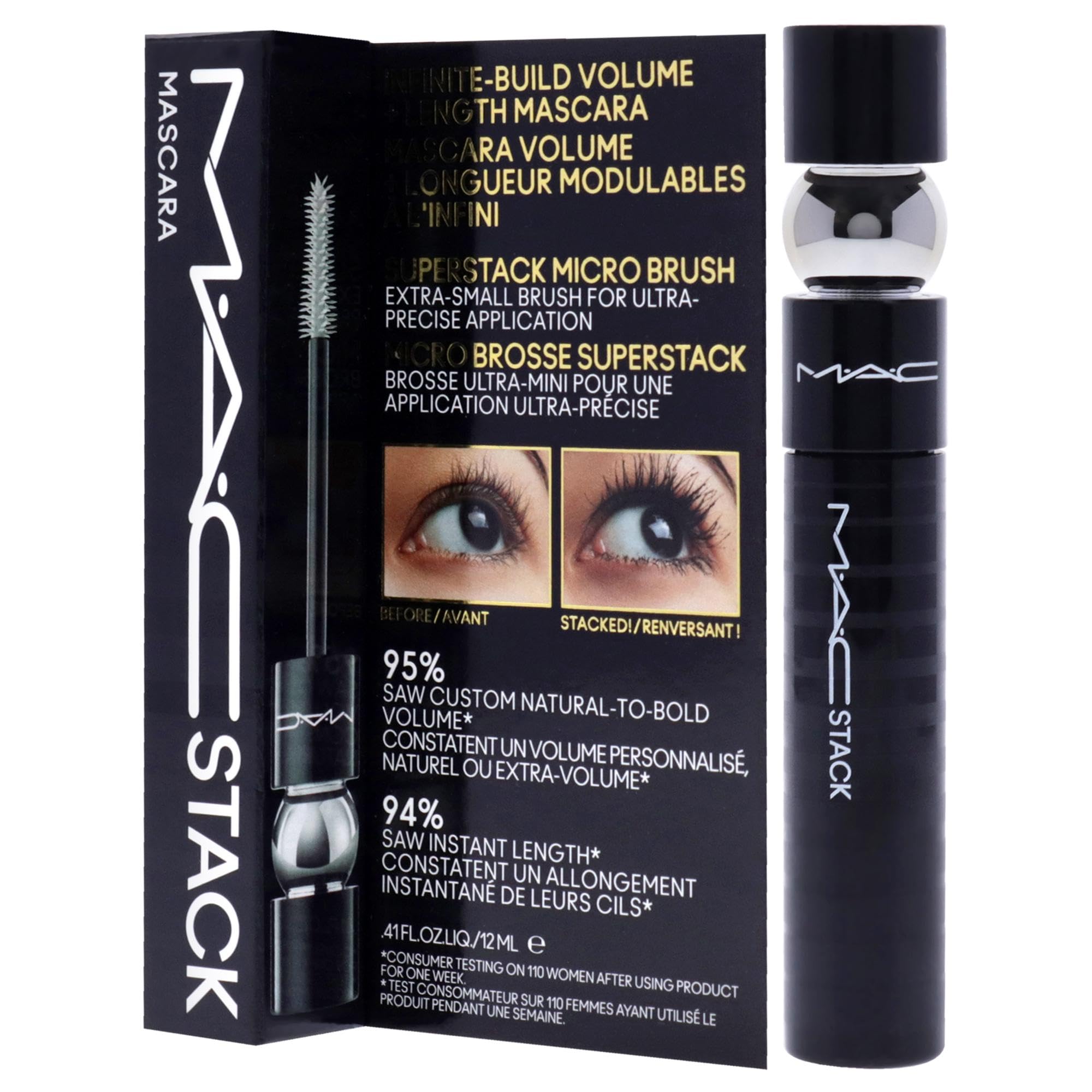 MacStack Mascara ofrece resultados progresivos y apilables sin grumos