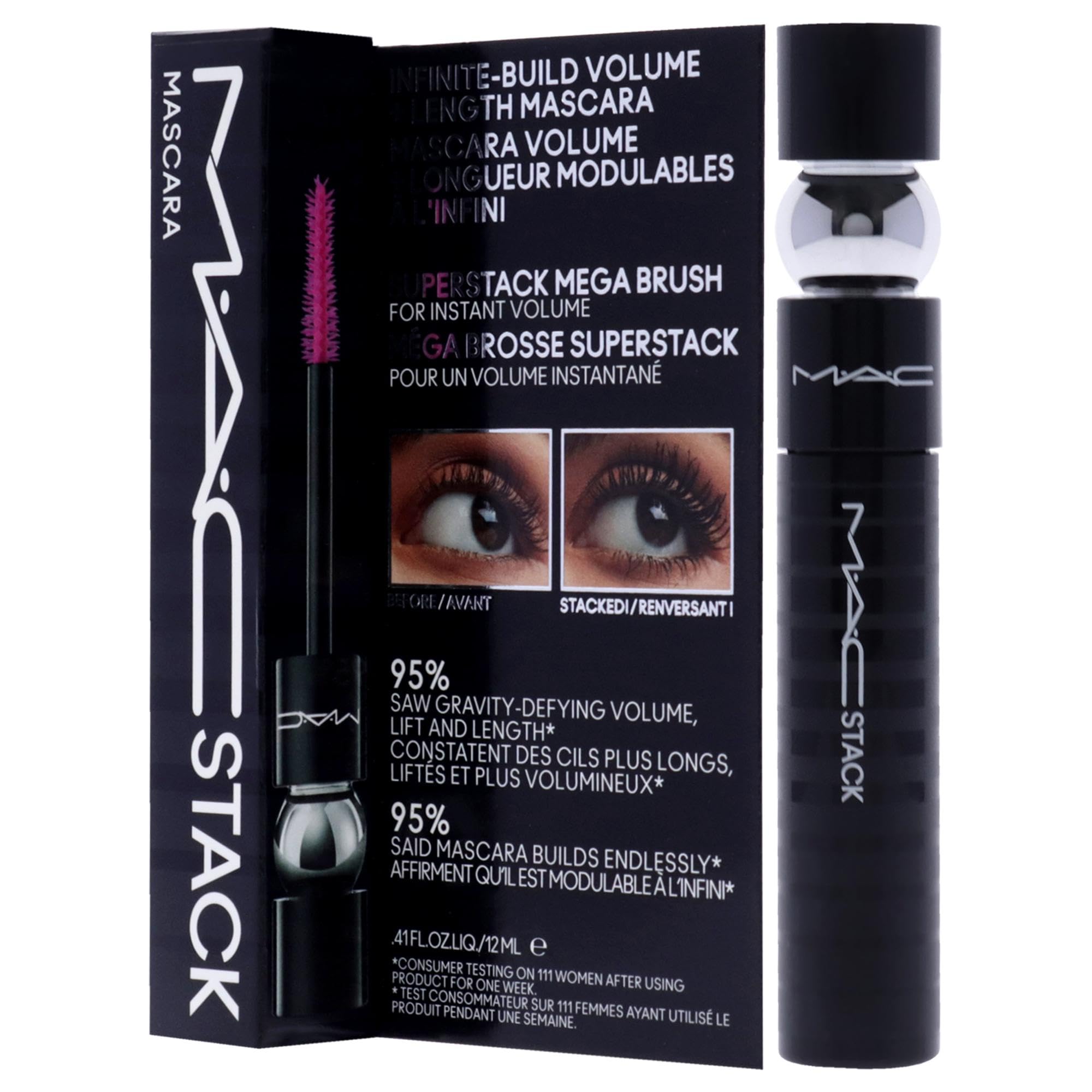 MAC Stack Mascara enables infinitely stackable looks for personalized lash drama.
