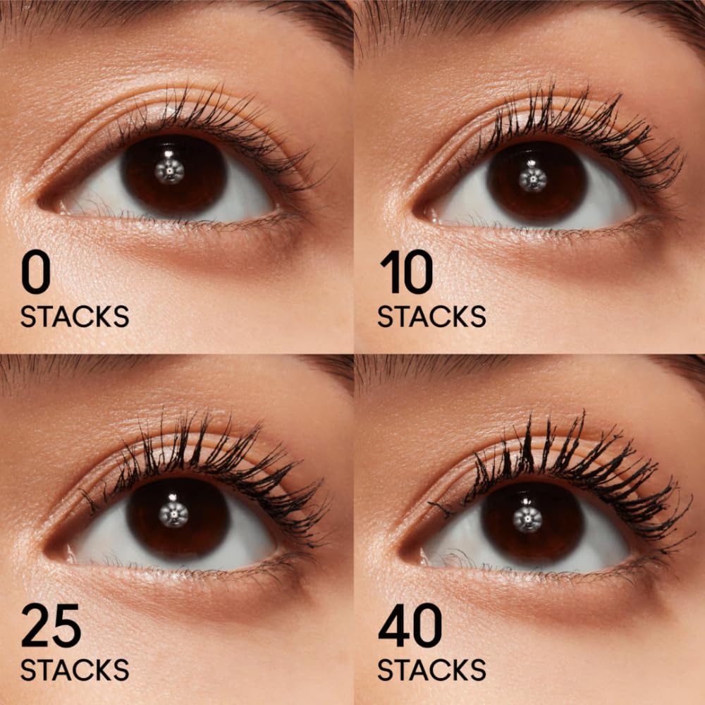 MAC Stack Superstack Mega Brush application demo on lashes.