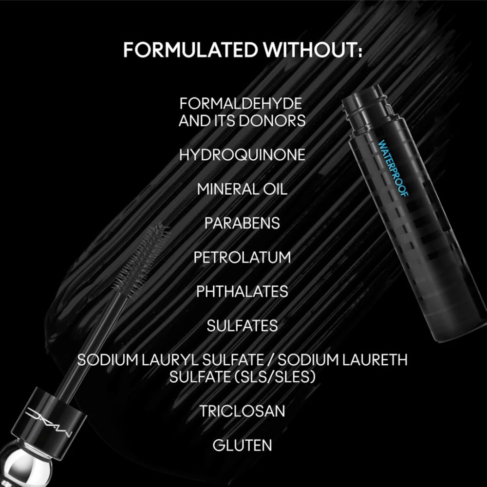 MAC Stack lashes length and separation after application.