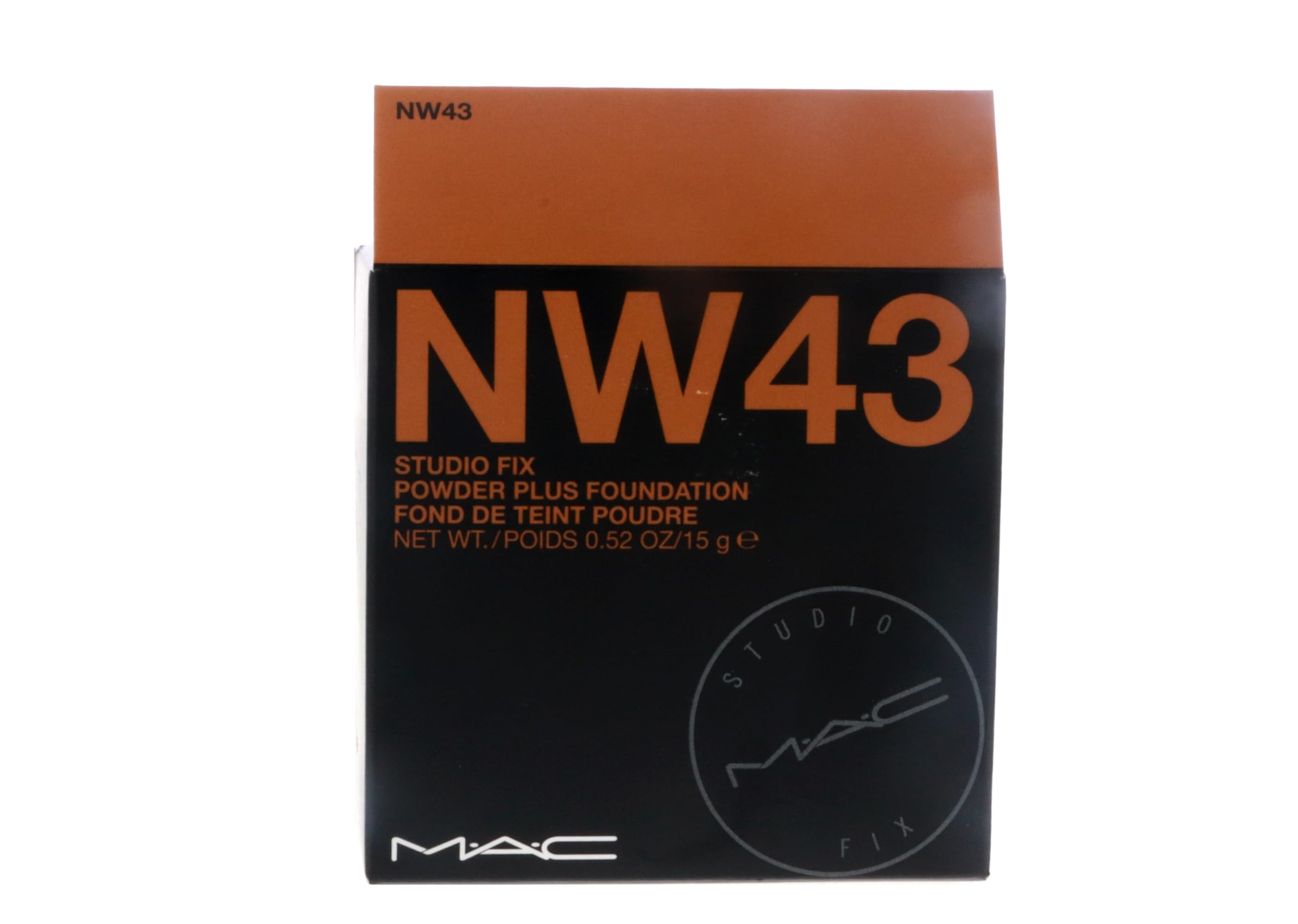 MAC Studio Fix NW43 swatch showing full coverage for an even tone