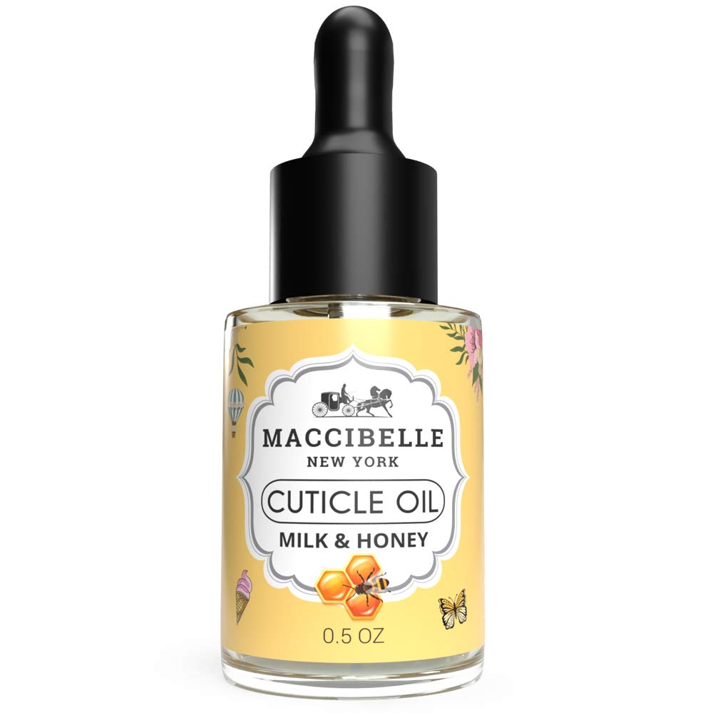 Maccibelle Aceite para Cutículas en envase de vidrio para uso higiénico.