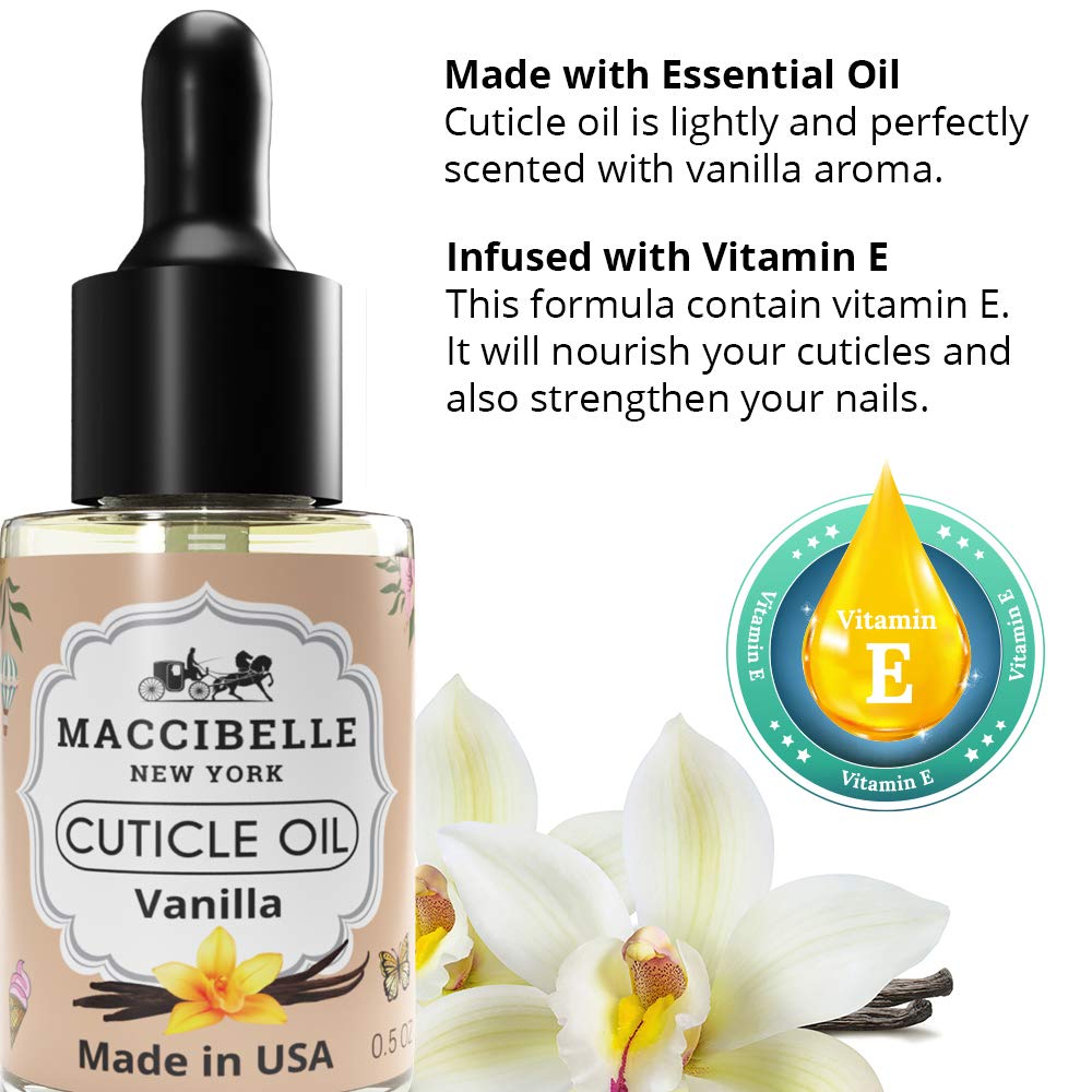 Maccibelle aceite para cutículas, textura ligera que suaviza las uñas