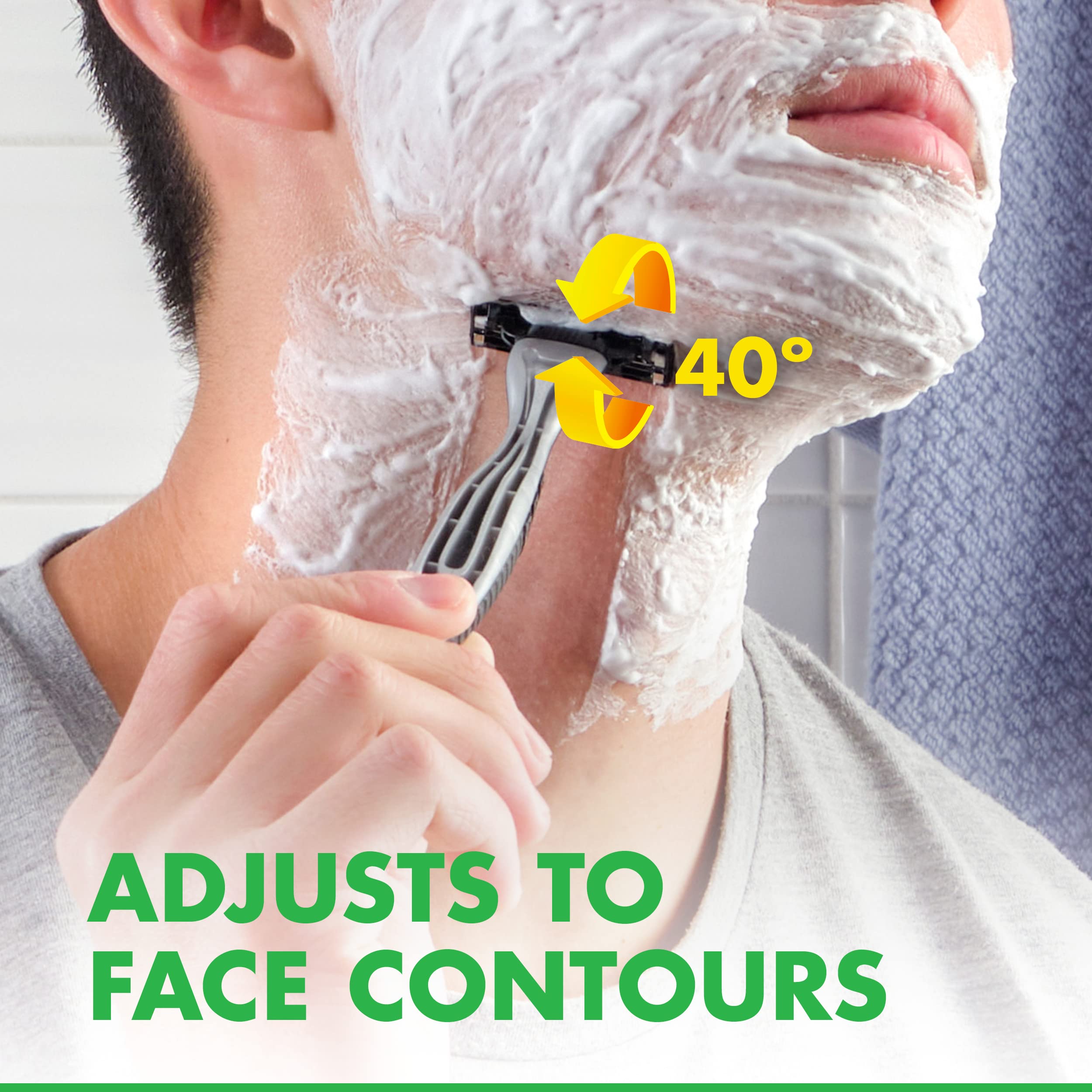 Mach3 Sensitive razor delivers a close shave with minimized irritation potential.