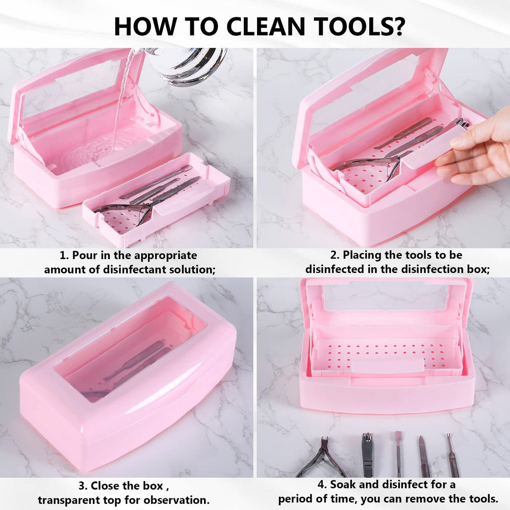 Compact sterilizer box suitable for nail studios and personal care tasks.