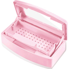 Machine-Ya pink plastic sterilizing tray for safe, odor-free tool disinfection.