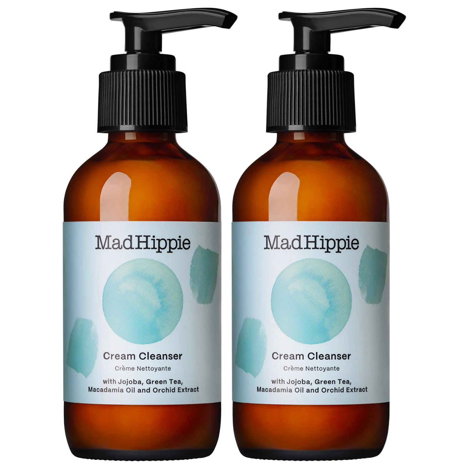 Mad Hippie Cream Cleanser 2-Pack bottle close-up highlights gentle hydration for daily cleansing.