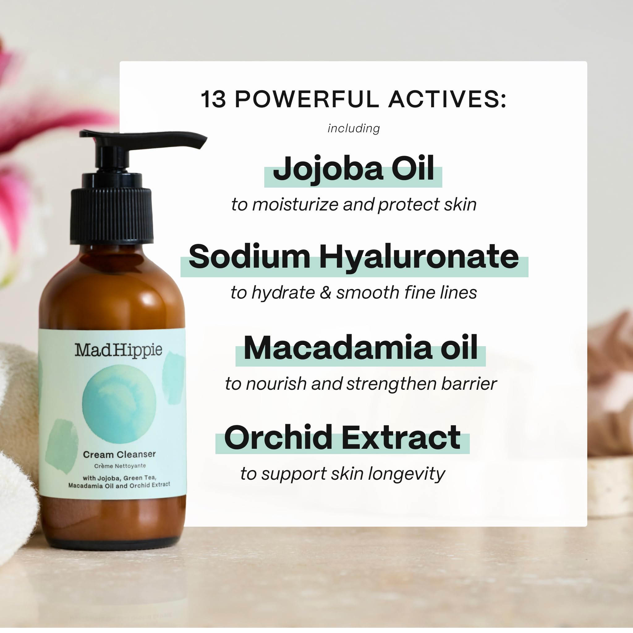 Mad Hippie Cream Cleanser 2-Pack packaging shot emphasizes cruelty-free and vegan values.