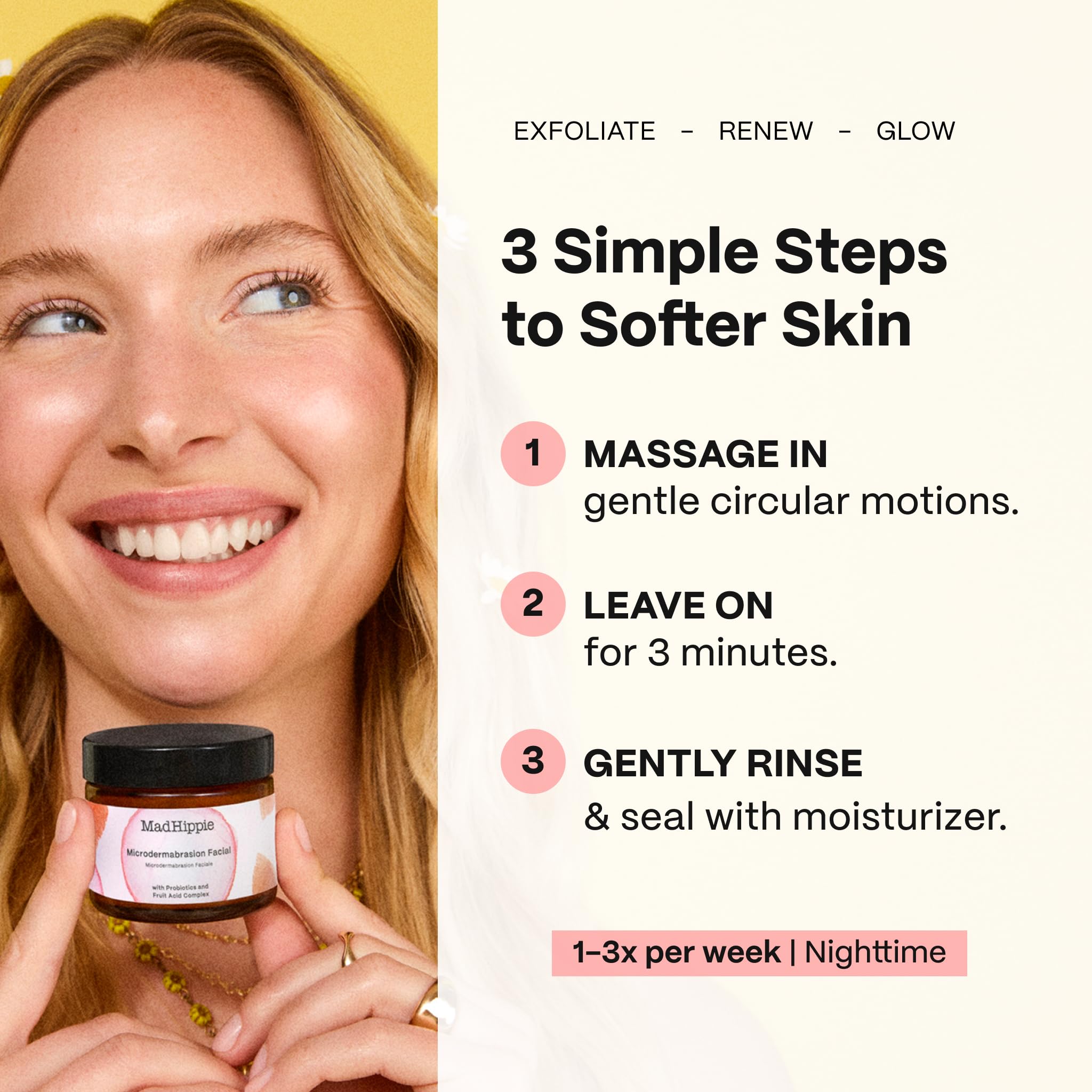 Mad Hippie MicroDermabrasion Facial Scrub probiotics soothing and nourishing skin.