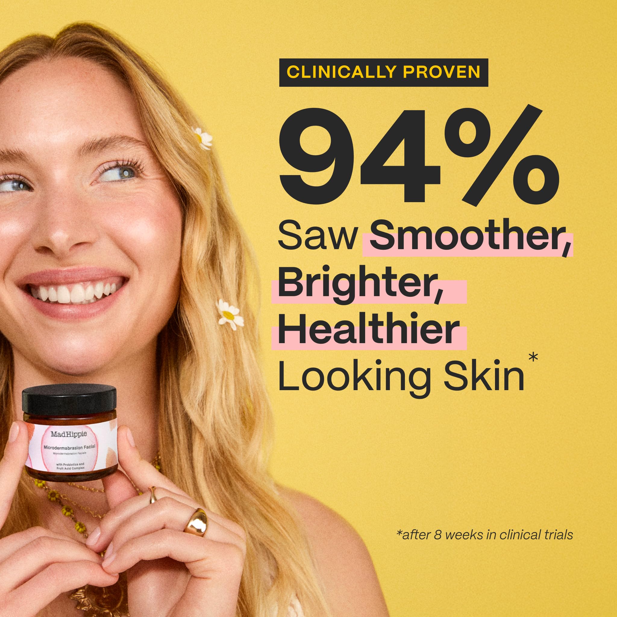 Mad Hippie MicroDermabrasion Facial Scrub volcanic ash buffing for even texture.
