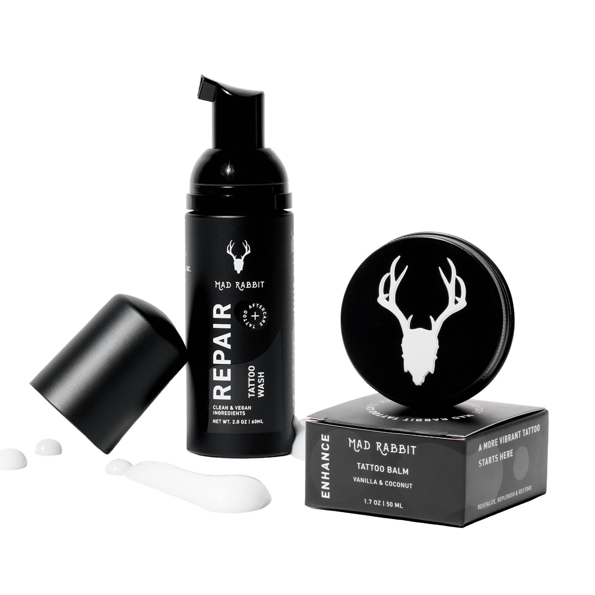 Mad Rabbit tattoo aftercare kit balm 1.7oz for daily hydration of new tattoos