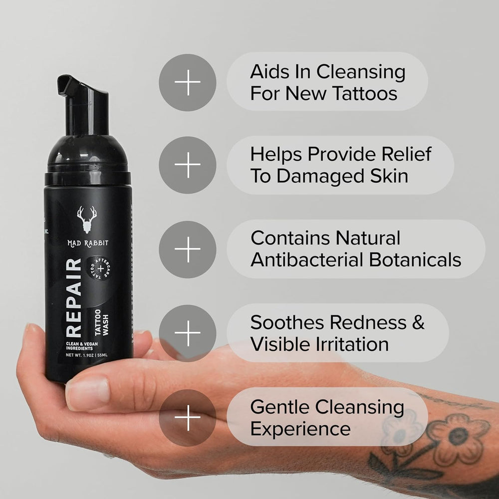 Mad Rabbit tattoo balm daily moisturizer for vibrant ink and smooth skin