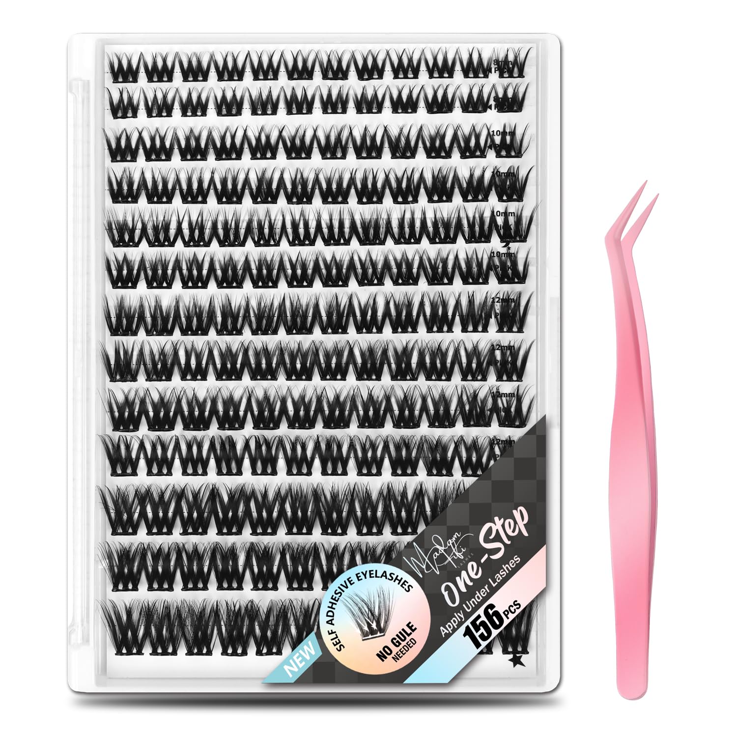 Madam Fifi self-adhesive lash clusters kit for quick, mess-free glam.