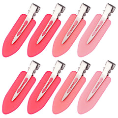 MADHOLLY 8Pcs gradient pink hair clips close-up showing no bend protection for bangs