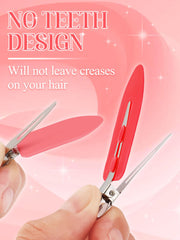 MADHOLLY no-bend clips in gradient pink used to keep hair back during makeup