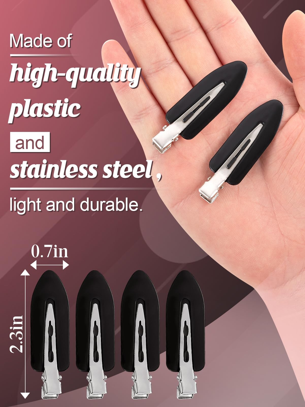Pinzas MADHOLLY negras combinan con cualquier look.