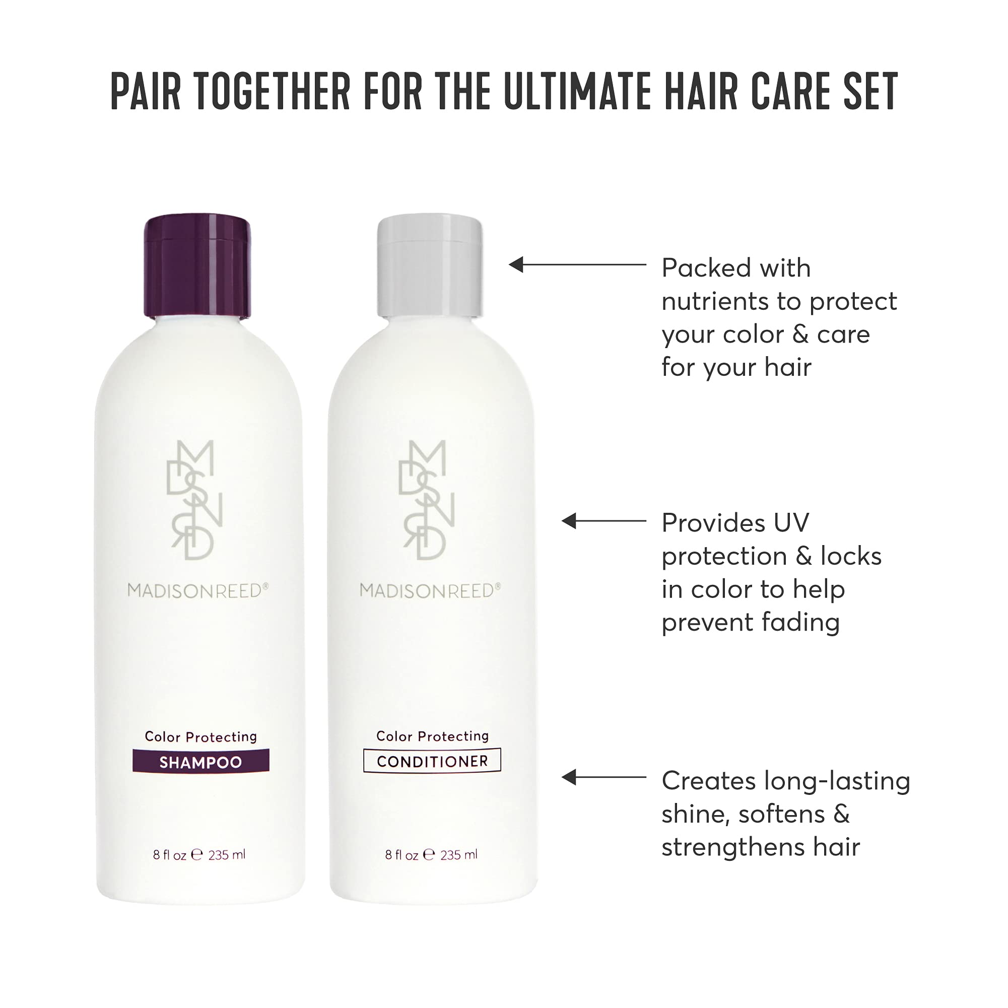 Madison Reed Color Protecting Conditioner ingredients close-up highlights keratin and argan oil benefits